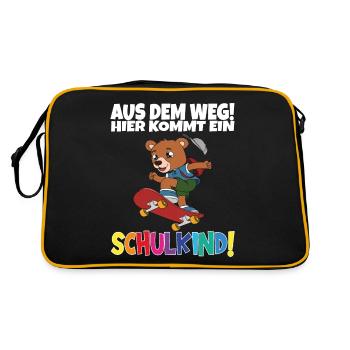 School Child 2024 School Enrollment Back to School - Retro Bag - black/gold - Back