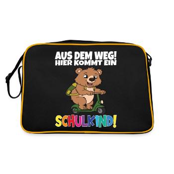 School Child 2024 School Enrollment Back to School - Retro Bag - black/gold - Back