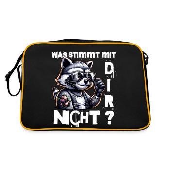 I hate people - What's wrong with you - Retro Bag - black/gold - Back