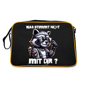 I hate people - What's wrong with you - Retro Bag - black/gold - Back