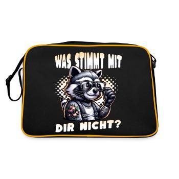 I hate people - What's wrong with you - Retro Bag - black/gold - Back