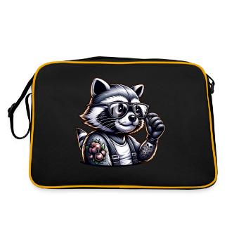I hate people - What's wrong with you - Retro Bag - black/gold - Back