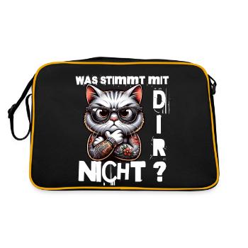 I hate people - What's wrong with you - Retro Bag - black/gold - Back