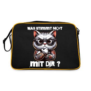 I hate people - What's wrong with you - Retro Bag - black/gold - Back