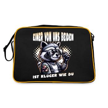 I hate people - What's wrong with you - Retro Bag - black/gold - Back