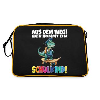 School Child 2024 School Enrollment Back to School - Retro Bag - black/gold - Back