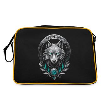 Medieval Arctic Wolf - Retro Bag - black/gold - Back