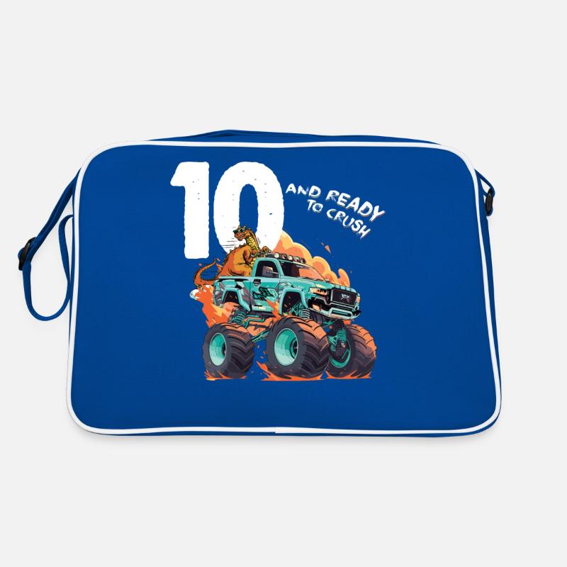 10e anniversaire les garçons, 10 ans et prêts à écraser le monstre Sac Retro
