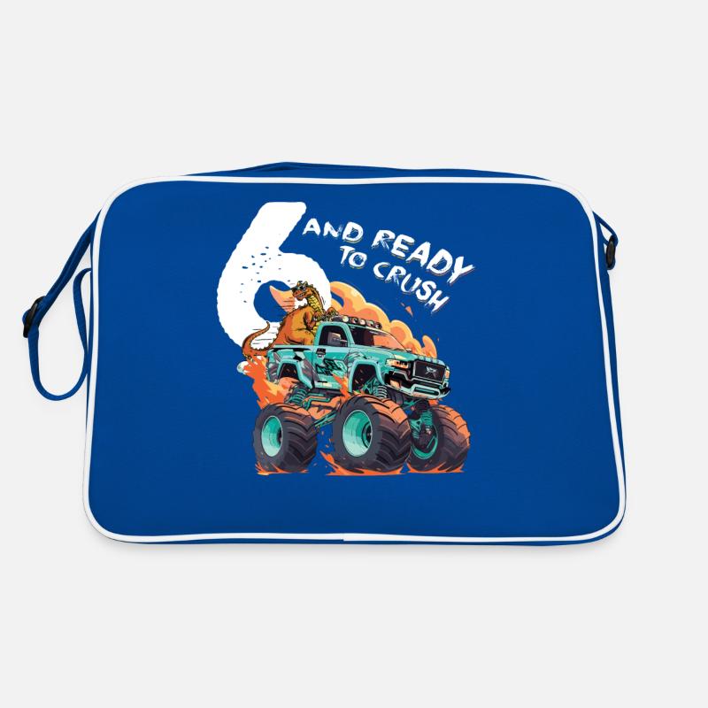 6 Jahre alt & bereit zum Zerquetschen - 6. Geburtstagskind Retro Tasche