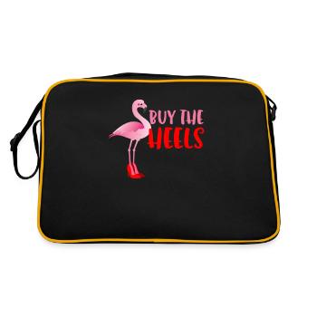 Acheter Les Talons Drôle Rose Flamingo Oiseau Portant - Sac Retro - noir/or - Dos