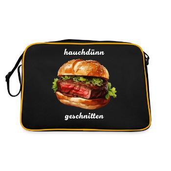 STEAK wafer-thin sliced - Retro Bag - black/gold - Back