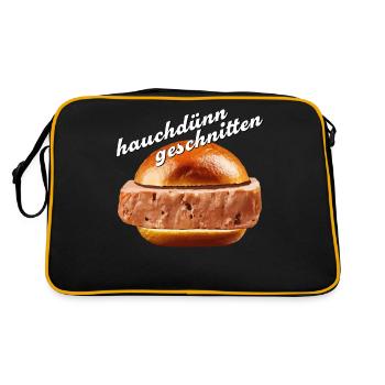 Meatloaf sliced wafer-thin - Retro Bag - black/gold - Back