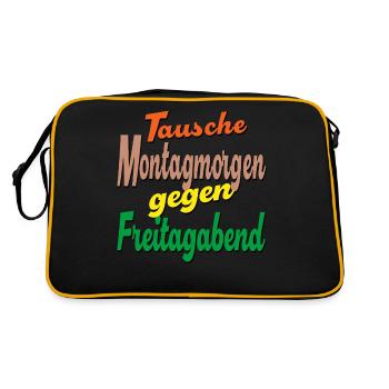 Remplacez le lundi matin par le vendredi soir - Sac Retro - noir/or - Dos