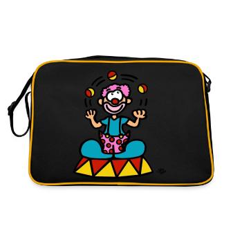 A clown - Retro Bag - black/gold - Back