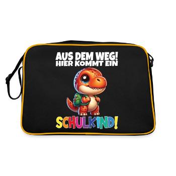 Écolier 2024 entrant à l'école - Sac Retro - noir/or - Dos