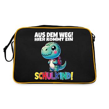 Écolier 2024 entrant à l'école - Sac Retro - noir/or - Dos