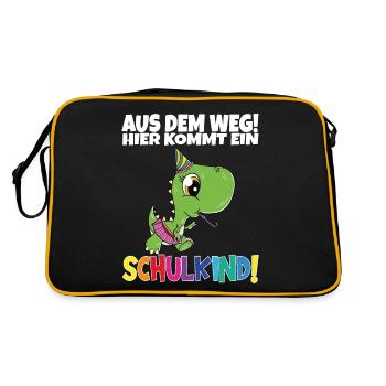 Écolier 2024 entrant à l'école - Sac Retro - noir/or - Dos