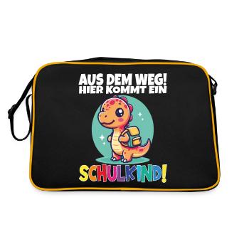 Écolier 2024 entrant à l'école - Sac Retro - noir/or - Dos