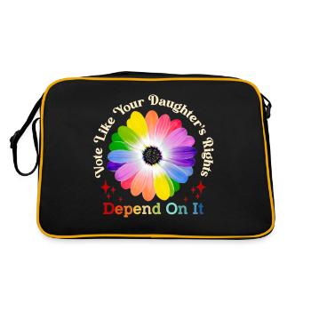 Vote Like Your Daughter's Rights Depend On It - Retro Bag - black/gold - Back