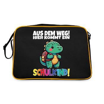 Écolier 2024 entrant à l'école - Sac Retro - noir/or - Dos