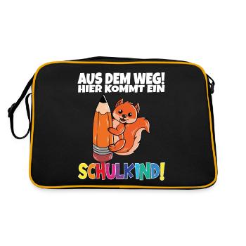 Écolier 2024 entrant à l'école - Sac Retro - noir/or - Dos