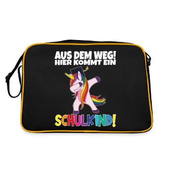 Écolier 2024 entrant à l'école - Sac Retro - noir/or - Dos