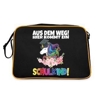 Écolier 2024 entrant à l'école - Sac Retro - noir/or - Dos