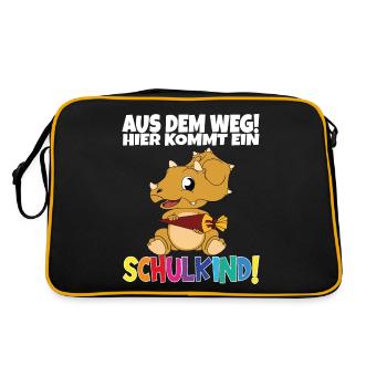 Écolier 2024 entrant à l'école - Sac Retro - noir/or - Dos