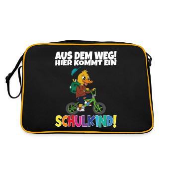 Écolier 2024 entrant à l'école - Sac Retro - noir/or - Dos