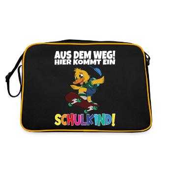 Écolier 2024 entrant à l'école - Sac Retro - noir/or - Dos