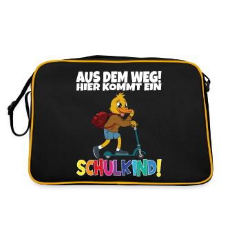 Écolier 2024 entrant à l'école - Sac Retro - noir/or - Dos