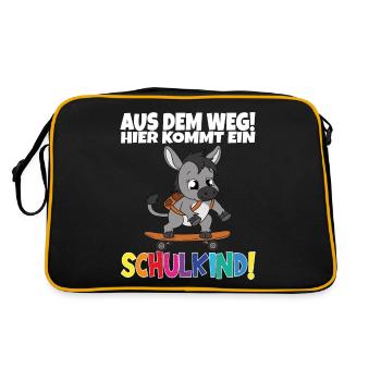 Écolier 2024 entrant à l'école - Sac Retro - noir/or - Dos