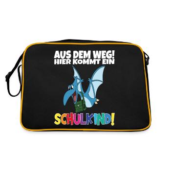 Écolier 2024 entrant à l'école - Sac Retro - noir/or - Dos