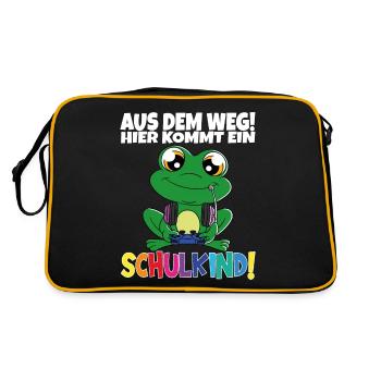 Écolier 2024 entrant à l'école - Sac Retro - noir/or - Dos
