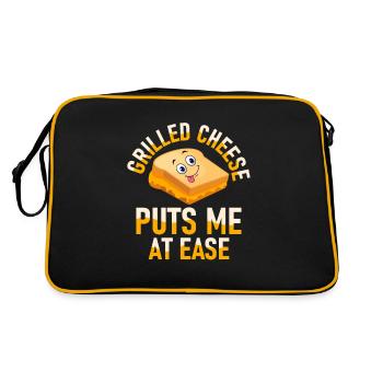 Grilled Cheese Puts Me At Ease Food Sandwich - Retro Bag - black/gold - Back