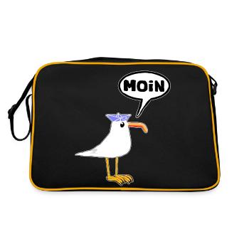 Moin Seagull Bottes en caoutchouc Bottes Speech Bubble - Sac Retro - noir/or - Dos