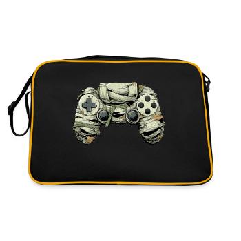 Halloween Zombie Game Controllers Mummy - Retro Tasche - Schwarz/Gold - Hinten