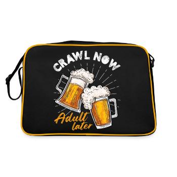 Crawl Now Adult Later Nightlife Pub Crawl - Sac Retro - noir/or - Dos