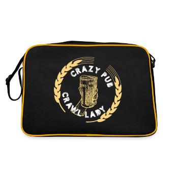 Tournée des bars Crazy Pub Crawl Lady Drinking Tour - Sac Retro - noir/or - Dos