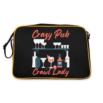Crazy Pub Crawl Lady Vie nocturne Bar Hopping - Sac Retro - noir/or - Dos