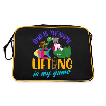 Dad Is My Name Lifting Is My Game - Retro Bag - black/gold - Back