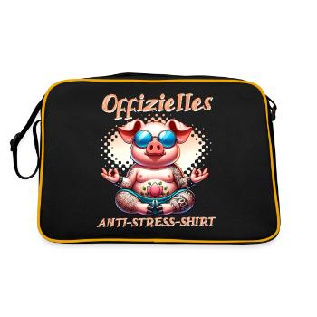 Méditation & Yoga Officiel Anti Stress - Sac Retro - noir/or - Dos