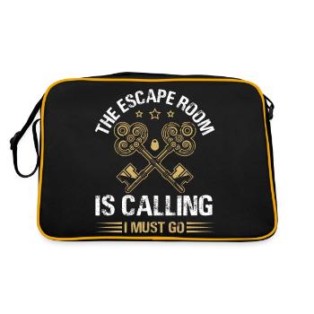 The Escape Room Is Calling I Must Go Mystery Room - Retro Bag - black/gold - Back