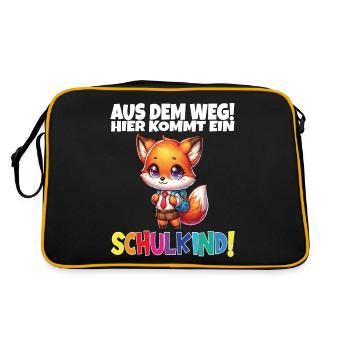 Écolier 2024 entrant à l'école - Sac Retro - noir/or - Dos