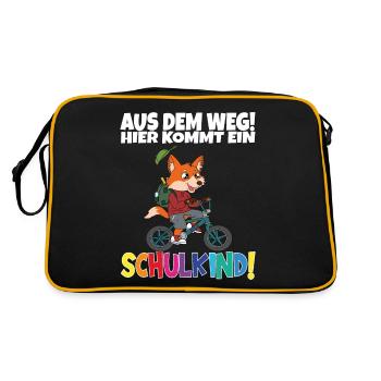 Écolier 2024 entrant à l'école - Sac Retro - noir/or - Dos