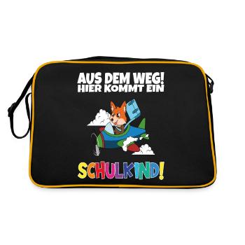 Écolier 2024 entrant à l'école - Sac Retro - noir/or - Dos