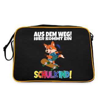 Écolier 2024 entrant à l'école - Sac Retro - noir/or - Dos