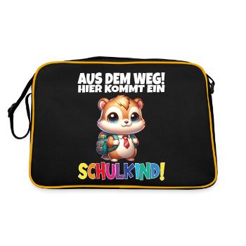 Écolier 2024 entrant à l'école - Sac Retro - noir/or - Dos