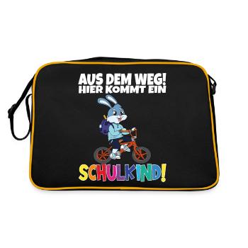 Écolier 2024 entrant à l'école - Sac Retro - noir/or - Dos