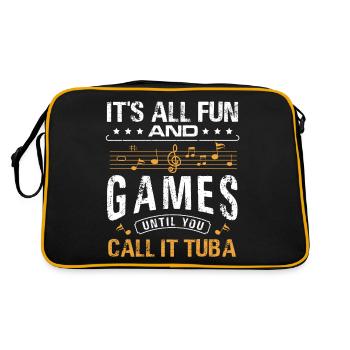 C’est tout le plaisir et les jeux jusqu’à ce que vous l’appeliez tuba - Sac Retro - noir/or - Dos